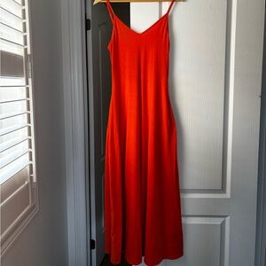 Elegant Orange Maxi Dress